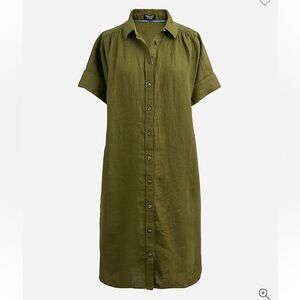 J. Crew Relaxed-fit short-sleeve Baird McNutt Irish linen shirtdress Med Petite